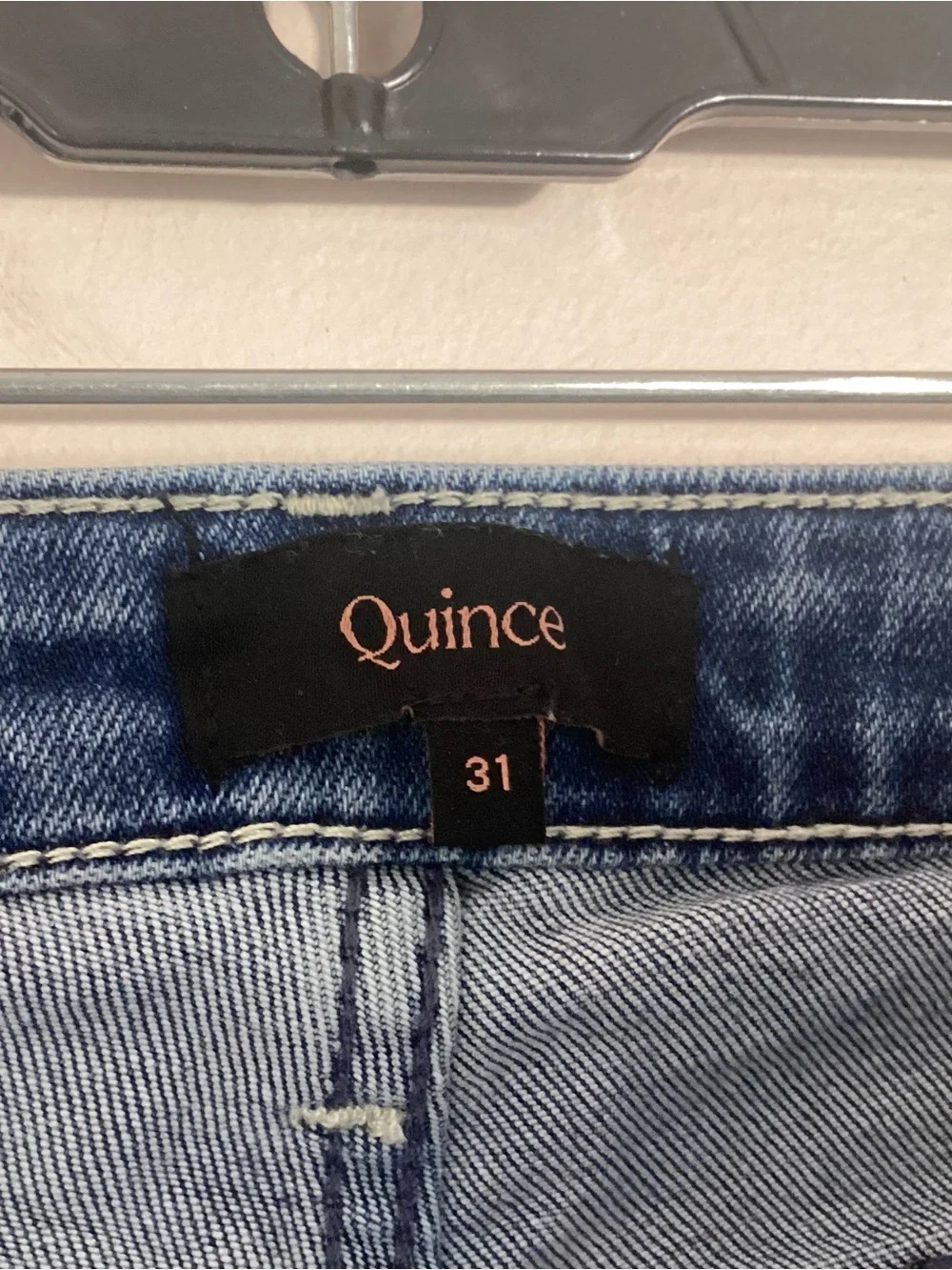 Quince Womens Stretch High Rise Straight Leg Jeans Size 31